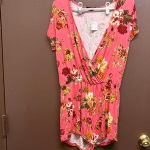 Ambiance Floral Pink Romper
